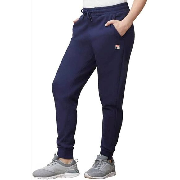 Fila Women's Navy Peacoat Cotton/Poly Fleece Joggers NEW NWT - Picture 1 of 14